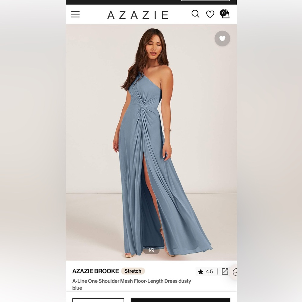 COPY - Dusty blue one shoulder bridesmaids dress